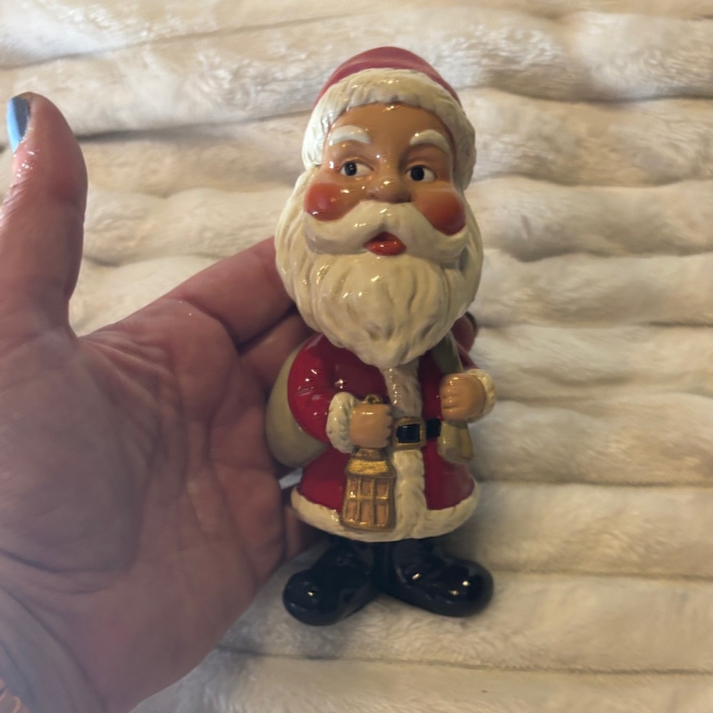 Santa Cookie Plate and Santa Bobble Head EUC - Picture 5 of 6